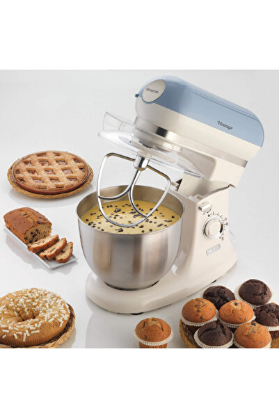 ARIETE Mixer planetar VINTAGE 1588/05, 2400W, 5,5 l, 7 viteze, Pulse, Retro, Alb/Albastru deschis