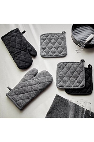 Generic Charcoal Chambray Single Oven Glove