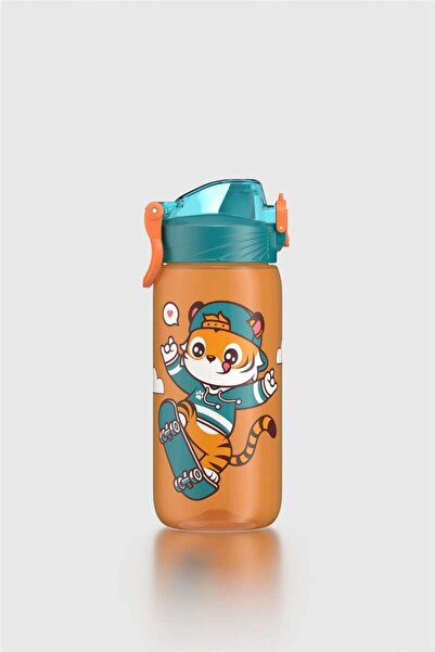 Renga Wave Patterned 530 ml Children's Water Bottle 912169 Orange
