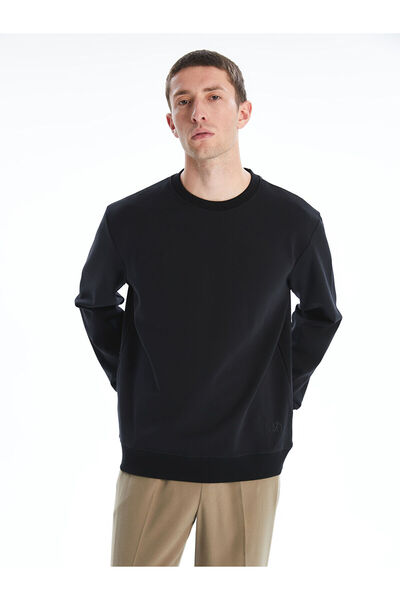 LC Waikiki Hilfa New Season Crew Neck Embroidered Men's Sweatshirt