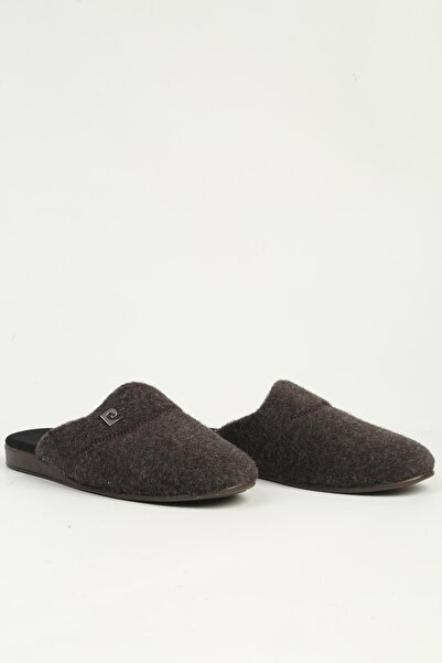 Pierre Cardin Ανδρικές παντόφλες για το σπίτι καφέ τσόχα PC-55368