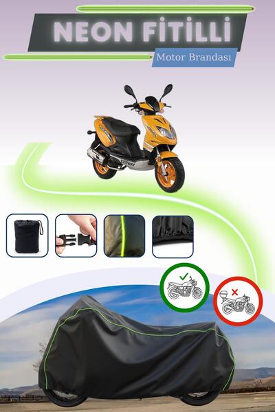 Cemku Cool غطاء محرك متوافق مع نيون فيتيلي كيواي فوكس 150 باللون الأسود