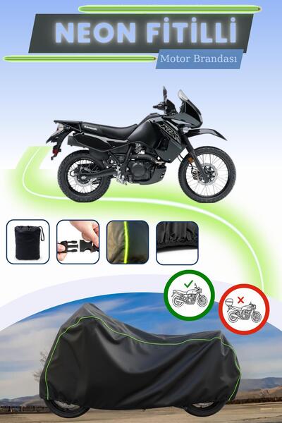 Cemku Cool قفل أسود قماش مجدّل حقيبة، لا يناسب محرك كاواساكي KLR 650