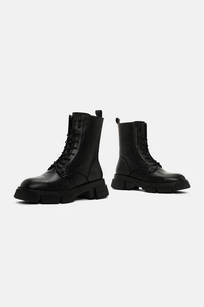 Bestyle Γυναικείες μπότες από γνήσιο δέρμα Alia σε μαύρο χρώμα