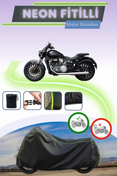 Cemku Cool غطاء محرك متوافق مع نيون فيتيلي يوكي بيندا روك 250 باللون الأسود