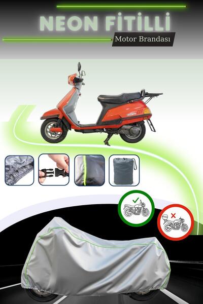 Cemku Cool حقيبة خلفية رمادية نيون قماش مجدّل وقماش محرك متوافق مع ياماها بيل...