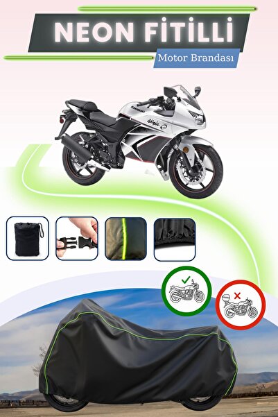 Cemku Cool غطاء محرك متوافق مع دراجة كاواساكي نينجا 250R باللون الأسود