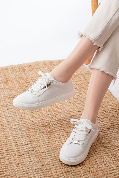 Budi P-910 Λευκή σόλα με κορδόνια ραμμένη καθημερινά γυναικεία αθλήματα