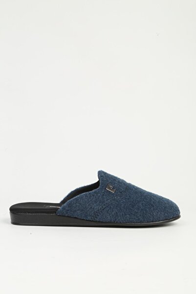 Pierre Cardin Men's House Slippers Blue Felt Pc-55368