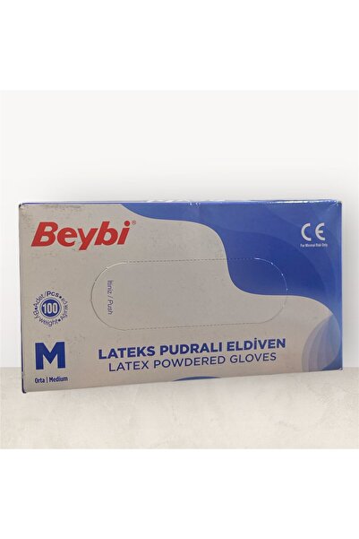 BİGÜMEX Latex Powdered (M) Medium Size Examination Gloves 100 Pack