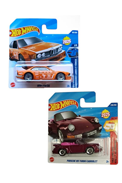 HOT WHEELS Porsche 911 Turbo Cabriolet - BMW 635 CSİ (2li Set)