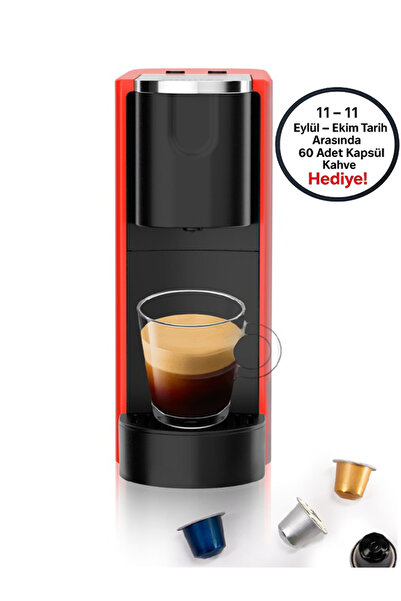 Omnex Ox-Pro Capsule Espresso Machine Red & Swifo Max Milk Frother