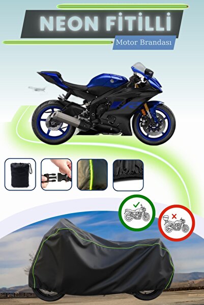 Cemku Cool غطاء محرك أسود قماش مجدّل حقيبة متوافق مع ياماها YZF R6