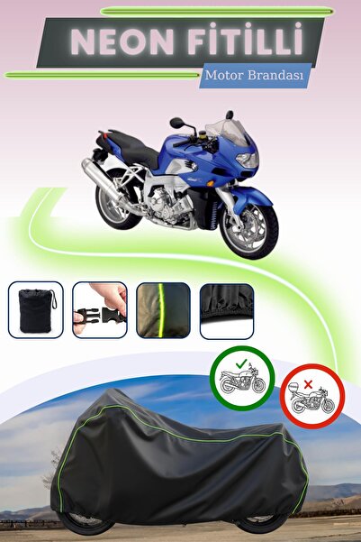 Cemku Cool غطاء محرك متوافق مع BMW K 1200 R مصنوع من نيون فيتيل متوافق مع بلا...