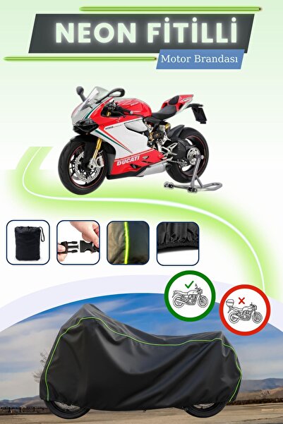 Cemku Cool قفل أسود قماش مجدّل حقيبة، لا يناسب دراجة دوكاتي بانيجال قماش مجدّ...