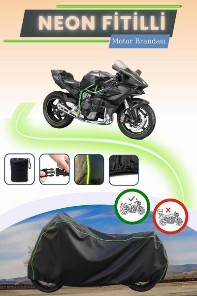 Cemku Cool غطاء محرك متوافق مع نيون فيتيلي كاواساكي نينجا H2 SX باللون الأسود