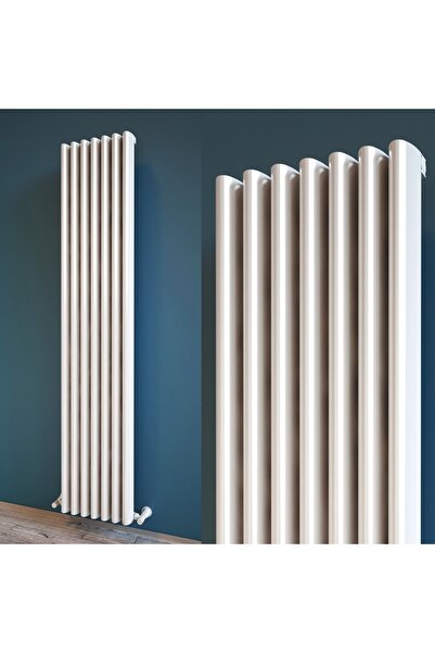 Lojimax Albite Dekoratif Alüminyum Yatay Radyatör 600×820 mm 15 Dilim Dokulu Beyaz | 1580 W 600×820