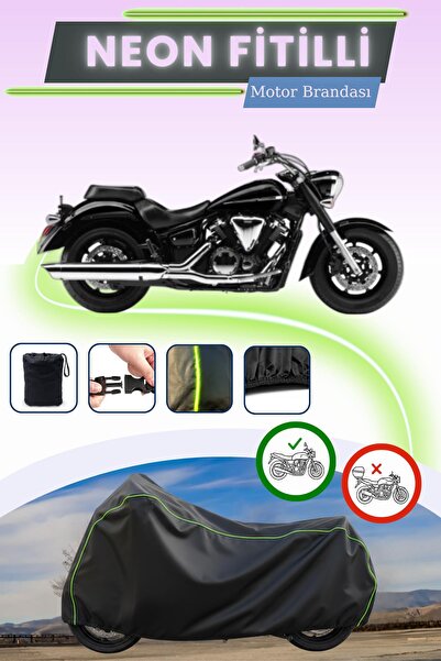 Cemku Cool قفل أسود قماش مجدّل حقيبة، لا يناسب دراجة ياماها XVS 1300 A النارية