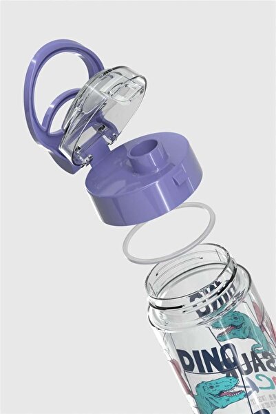 Renga Atlas Love Pattern 500 ml Tritan Children's Water Bottle 912112 Purple