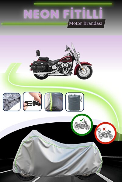 Cemku Cool لافتة دراجة نارية رمادية اللون من نوع Harley-Davidson Heritage Sof...