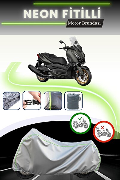 Cemku Cool غطاء محرك رمادي قماش مجدّل حقيبة متوافق مع ياماها X-Max 400