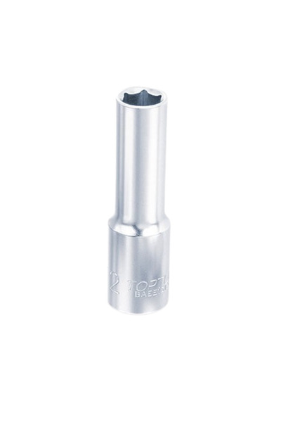 TOPTUL BAEE1612 deep socket wrench, 1/2 inch square drive, hexagonal profile, wrench opening