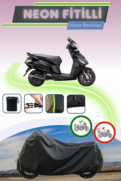 Cemku Cool غطاء محرك أسود قماش مجدّل حقيبة متوافق مع هيرو داش VX 110