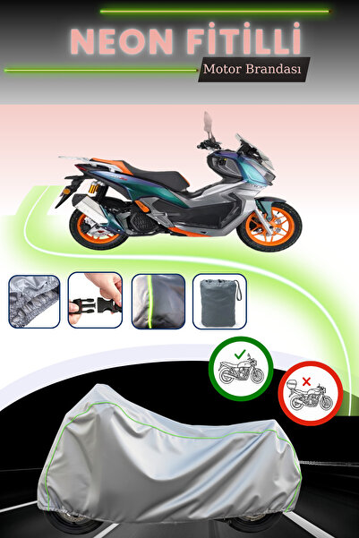 Cemku Cool قماش دراجة نارية رمادي اللون متوافق مع نيون فيتيل أورا ماكس-تي سهل...