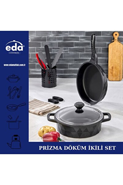 Eda PRİZMA DÖKÜM İKİLİ TAVA BASIK SETİ