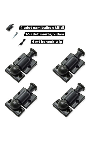 ALUWAND Cam balkon kilidi 4 adet