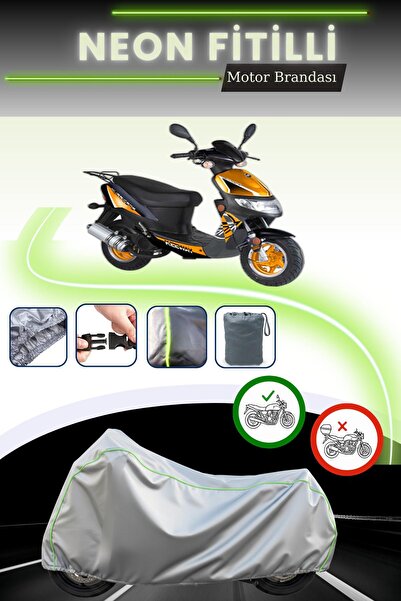 Cemku Cool قماش دراجة نارية رمادي اللون متوافق مع نيون فيتيل كيواي هوريكان