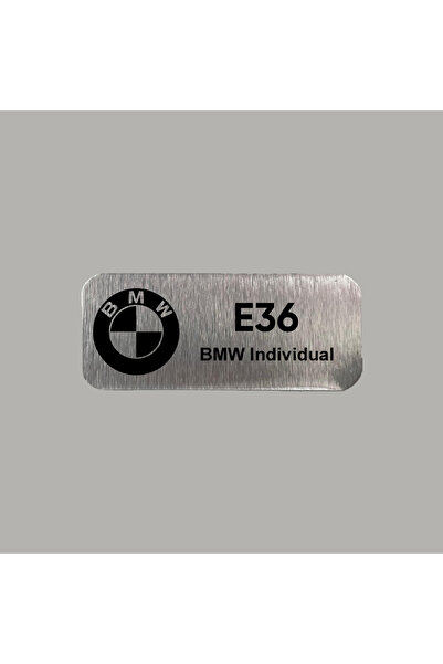 CRF BMW E36 Individual Metal Etiket 3x7 cm Arkası Yapışkanlı 1 Adet