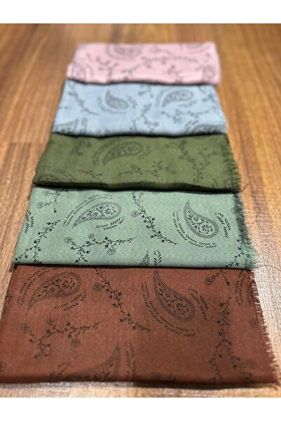 Muhtelif PAMUKLU FLAMLI YAZMA EŞARP 5Lİ SET DESENLİ