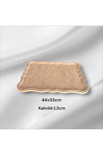 SEKAY AHŞAP Ahşap boyanabilir büyük boy dikdörtgen tepsi-sunumluk