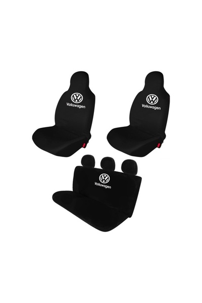 Antwax Volkswagen Caddy Penye Oto Koltuk Kılıfı - Marka Logo Baskılı - S