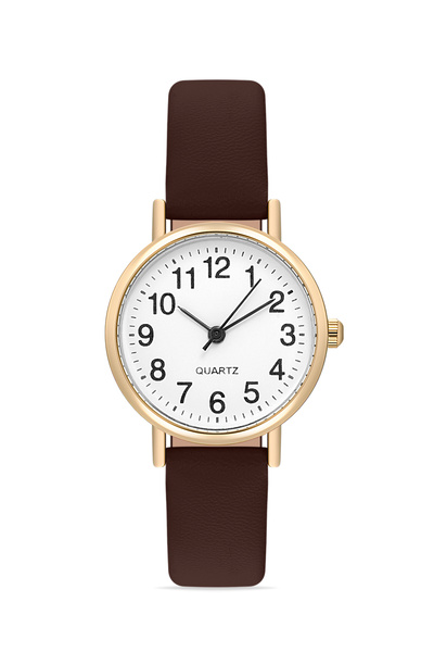 Ticarto Kadın Deri Minimal Acı Kahverengi Kol Saati TCTSR005502S0332