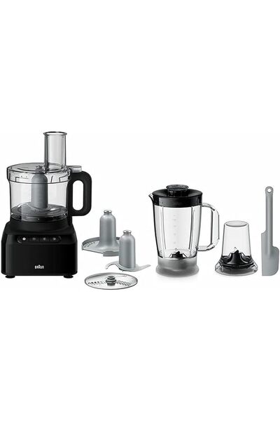 Braun Pureease Food Processor, 2.1 Liters, 800 W Fp 3132 Bk Black