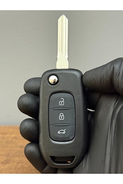 Luxe Aksesuarr Renault Megane4 - Clio5 - Captur Kadjar Symbol Sustalı 3 Düğmeli Anahtar Kumanda Kabı