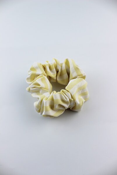 İLKYAZ مشبك مطاطي من القطن بنمط خطوط - أصفر