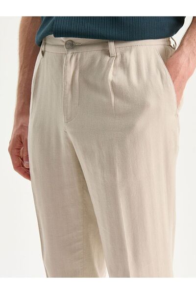 LC Waikiki SOUTHBLUE Standart Kalıp Keten Karışımlı Erkek Pantolon