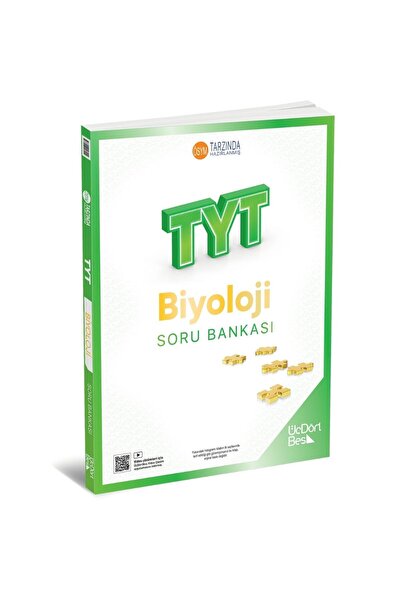 Üç Dört Beş Yayıncılık 345 Yayınları TYT Biyoloji Soru Bankası - Yeni Baskı Güncel Müfredat