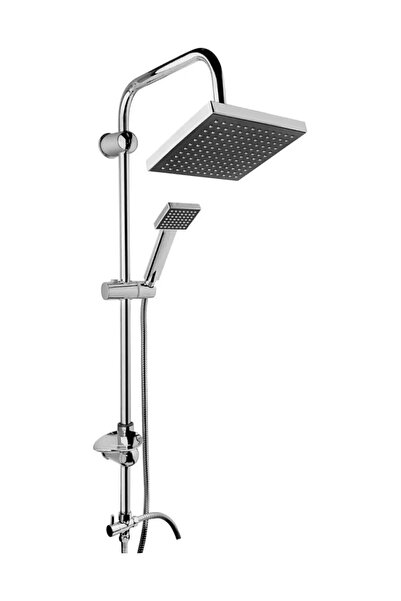 Epilons Robot Overhead Shower System Sprinkler Shower Set Chrome Black Square