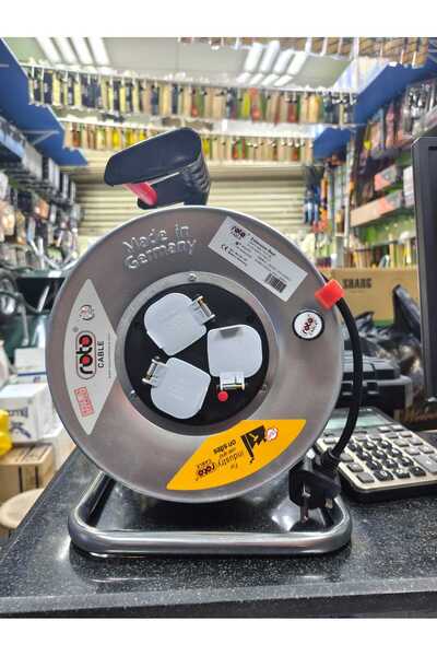 Roto Extension Cable Reel – Heavy Duty, 25m / 50m, 3-Socket, Made in Germany