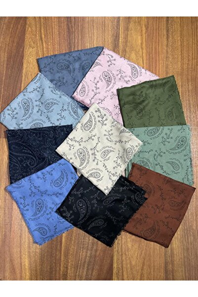 Muhtelif Pamuklu Flamlı Yazma Eşarp 10'Lu Set Desenli