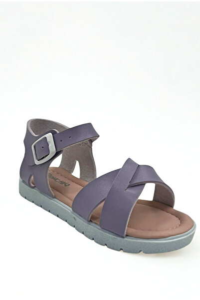 Moda Lime Girl's Baby Comfortable Open-Front Wedge Heeled Buckle Flexible Easy-To-Wear Sandals Slippers