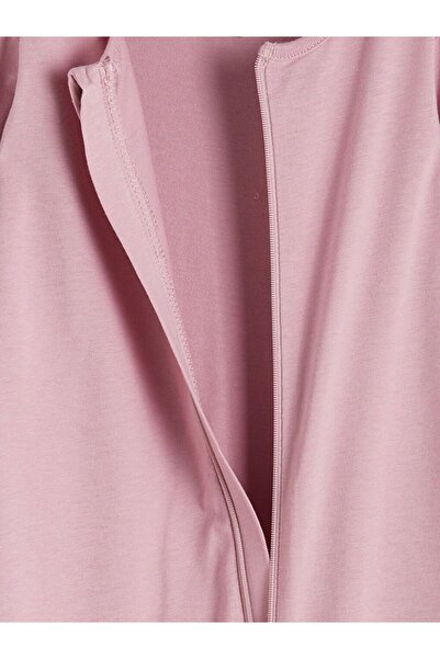 LC Waikiki Lcw Baby Crew Neck Basic Zippered Baby Girl Romper