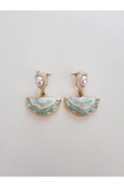 morjivert أقراط من اللؤلؤ واللؤلؤة التركية باللون الفيروزي