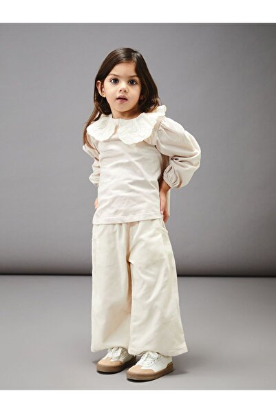 LC Waikiki Lcw Baby Bebe Collar Baby Girl Blouse and Pants 2-Piece Set