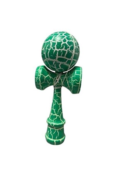 Kendama Japoneza Profesionala cu Model 4K, din Lemn, Verde