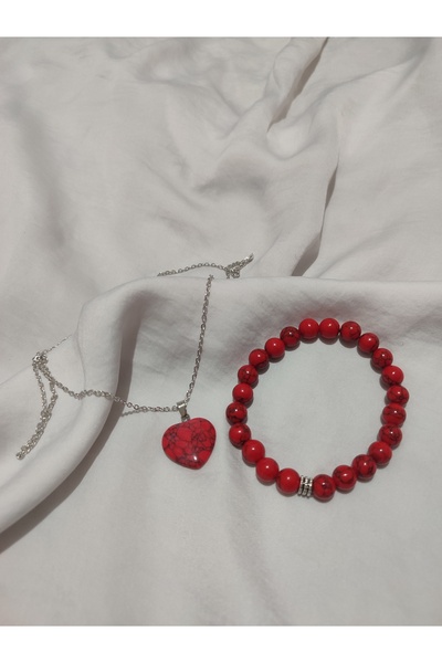 KapadokyaButik Natural Healing Necklace Bracelet Set